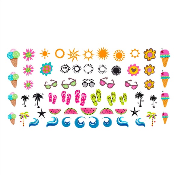 💌BO/GO$6 Summer Nail Decals Summer Time Fun 2 - Picture 2 of 4